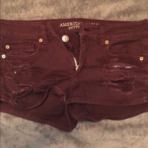 Burgundy shorts